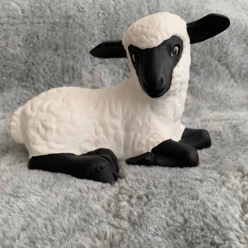Hand-Painted Ceramic Lamb